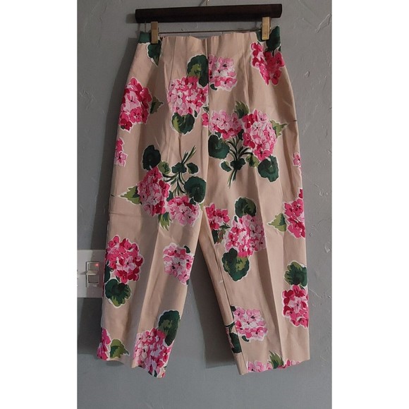 BRIGGS Pants Capri Women Size 10 Petite, Cotton, Spandex, Zipper, Floral,made In - Picture 9 of 9
